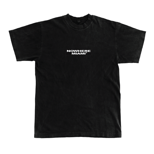 NOWHERE MIAMI #1 NOWHERE MIAMI LOGO BLACK TEE