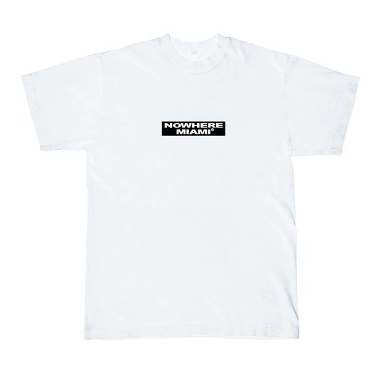 NOWHERE MIAMI #1 NOWHERE MIAMI LOGO WHITE TEE